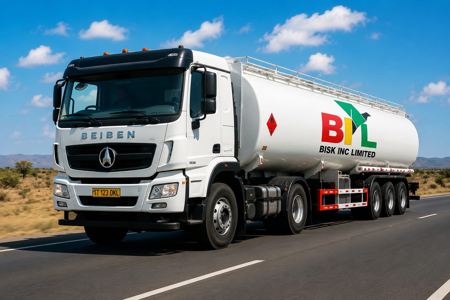 BISK Beiben white truck